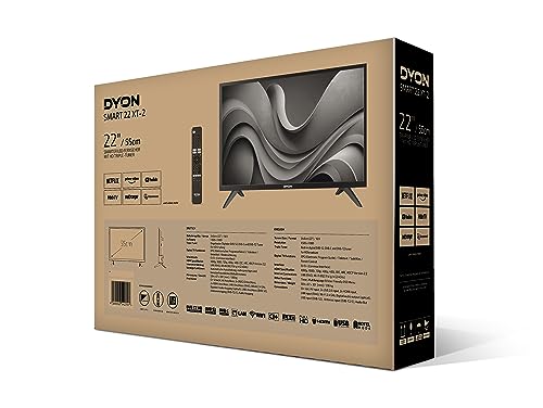 DYON Smart 22 XT-2 55 cm (22 Zoll) Fernseher (Full-HD Smart TV, HD Triple Tuner (DVB-C/-S2/-T2), Prime Video, Netflix & HbbTV) [Modelljahr 2023]