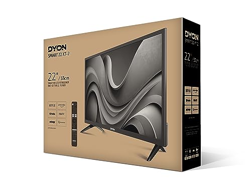 DYON Smart 22 XT-2 55 cm (22 Zoll) Fernseher (Full-HD Smart TV, HD Triple Tuner (DVB-C/-S2/-T2), Prime Video, Netflix & HbbTV) [Modelljahr 2023]