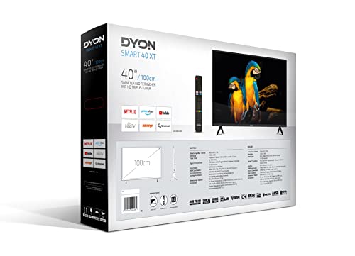 DYON Smart 40 XT 100 cm (40 Zoll) Fernseher (Full-HD Smart TV, HD Triple Tuner (DVB-C/-S2/-T2), Prime Video, Netflix & HbbTV) [Modelljahr 2022]