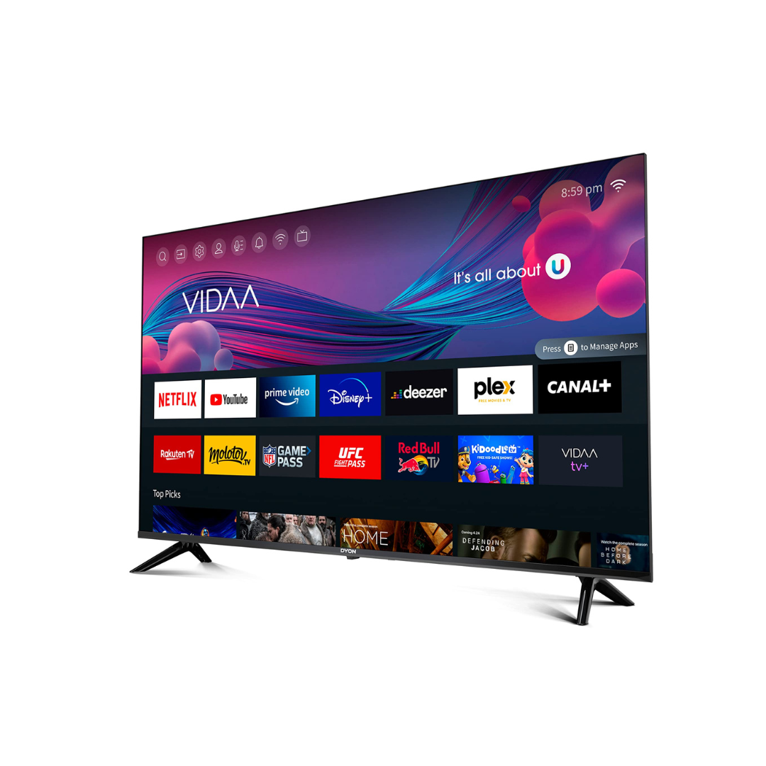 DYON Smart 55 VX - 55 Zoll 4K UHD Smart TV (2023) mit HD Triple Tuner, App Store & Streaming-Apps