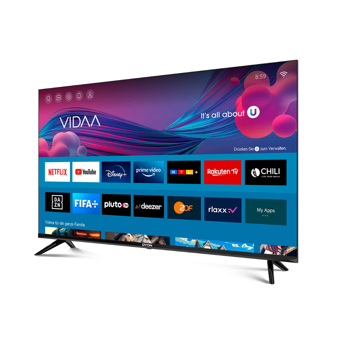 DYON Movie Smart 43 VX - 43 Zoll Full-HD Smart TV (2023) mit HD Triple Tuner, App Store & Streaming-Apps