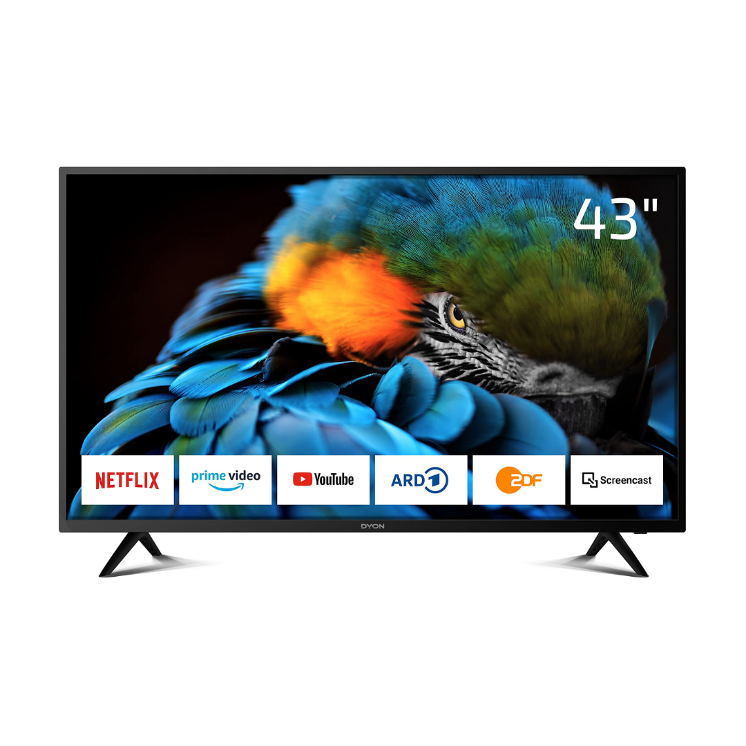 DYON Smart 43 XT 108 cm (43 Zoll) Fernseher (Full-HD Smart TV, HD Triple Tuner (DVB-C/-S2/-T2), Prime Video, Netflix & HbbTV) [Modelljahr 2022]