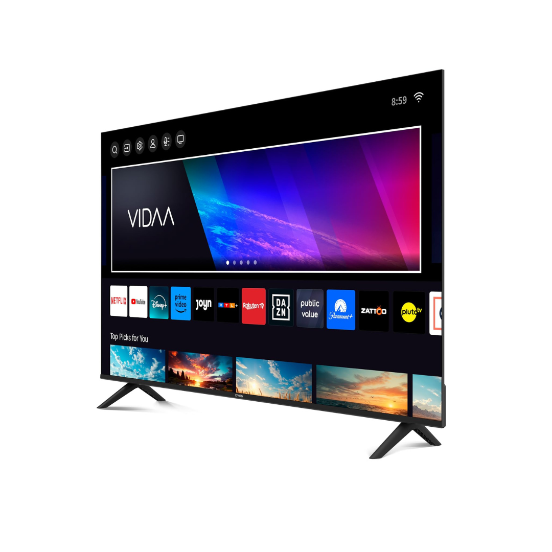 DYON Smart 50 VX - 50 Zoll 4K UHD Smart TV (2024) mit Triple Tuner, App Store, Prime Video, Netflix, YouTube, DAZN & Disney+